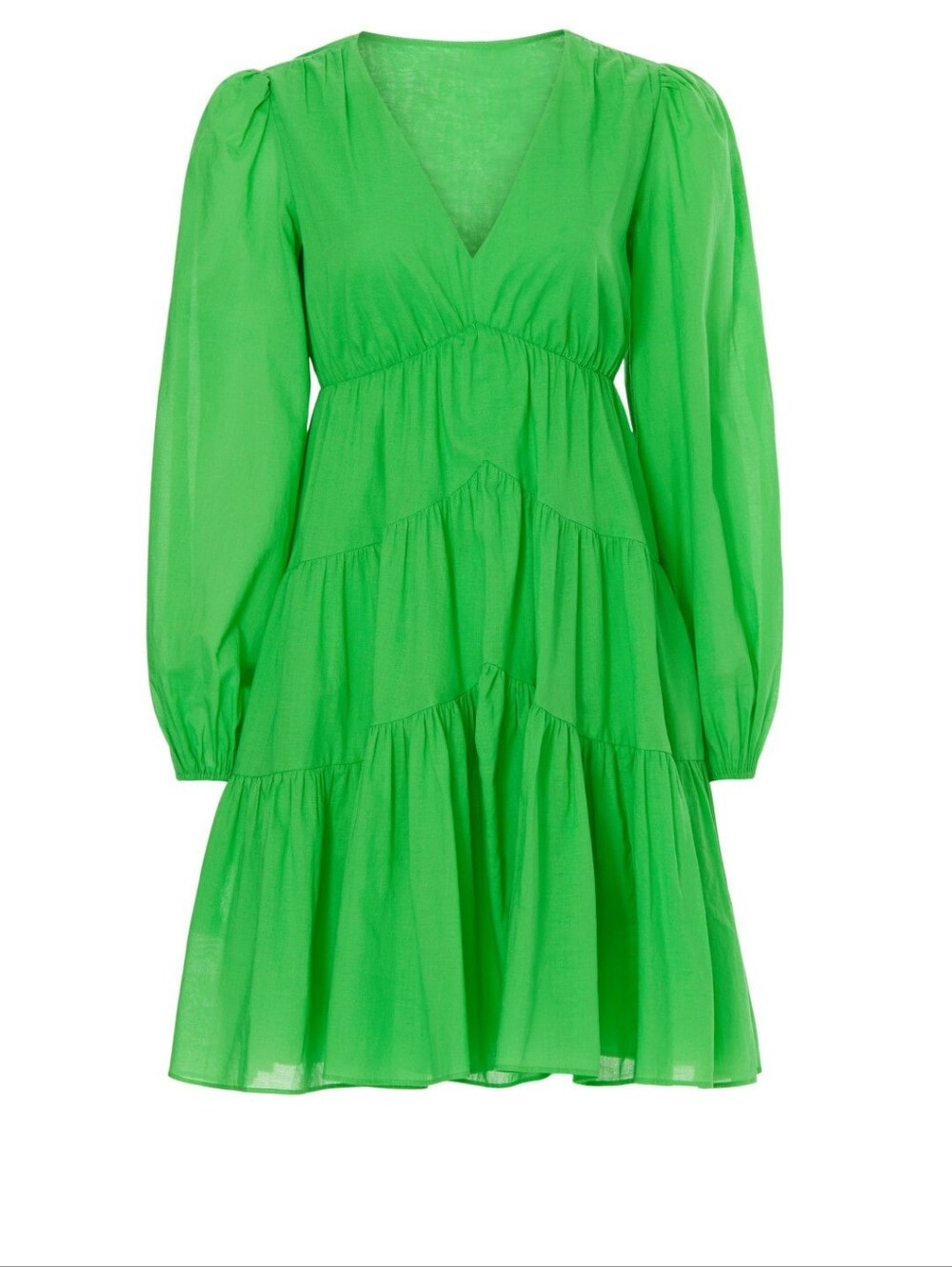 Trina Turk Make Merry Dress Empire Long Sleeves V-Neck Size S
